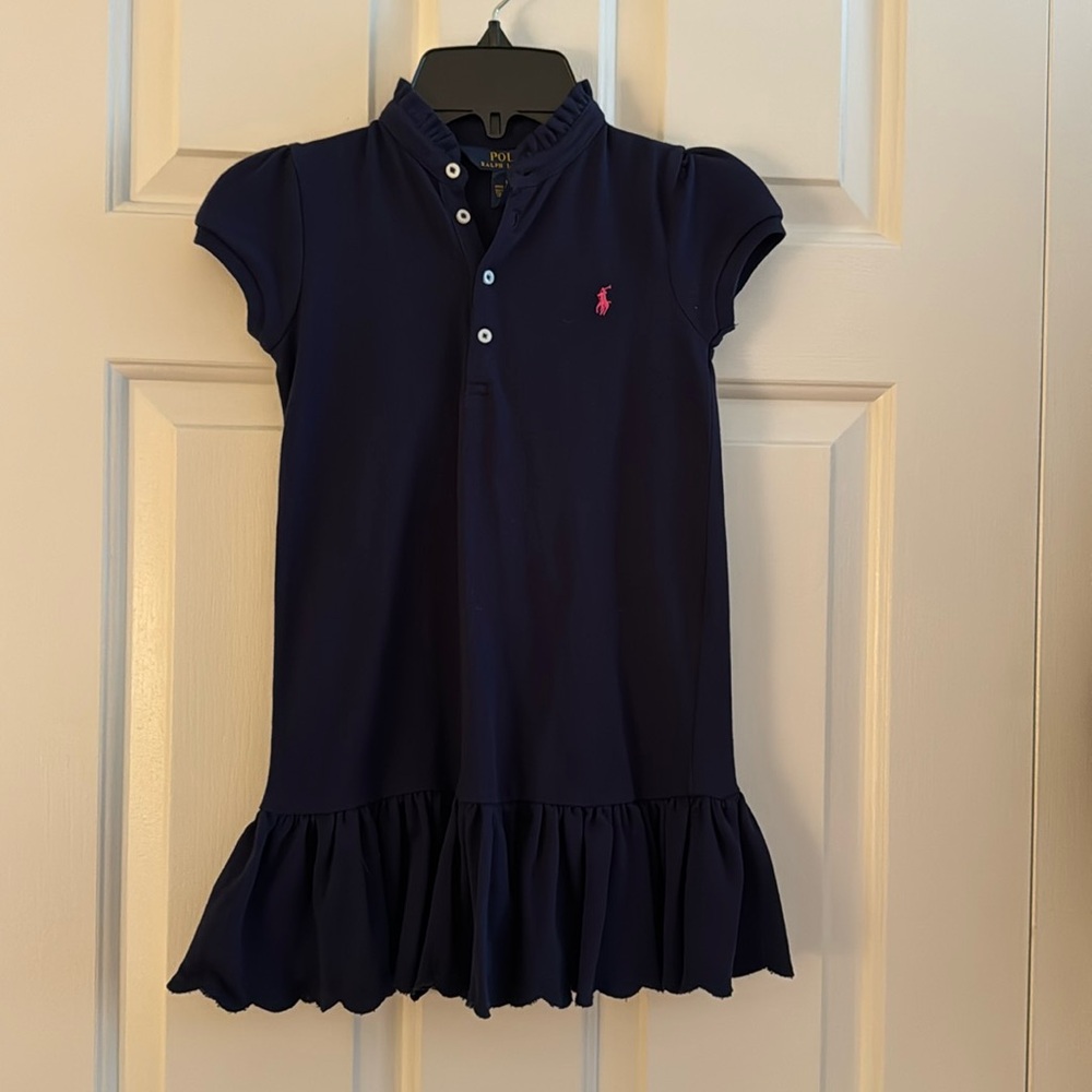 Ralph Lauren Girls Navy Blue Dress